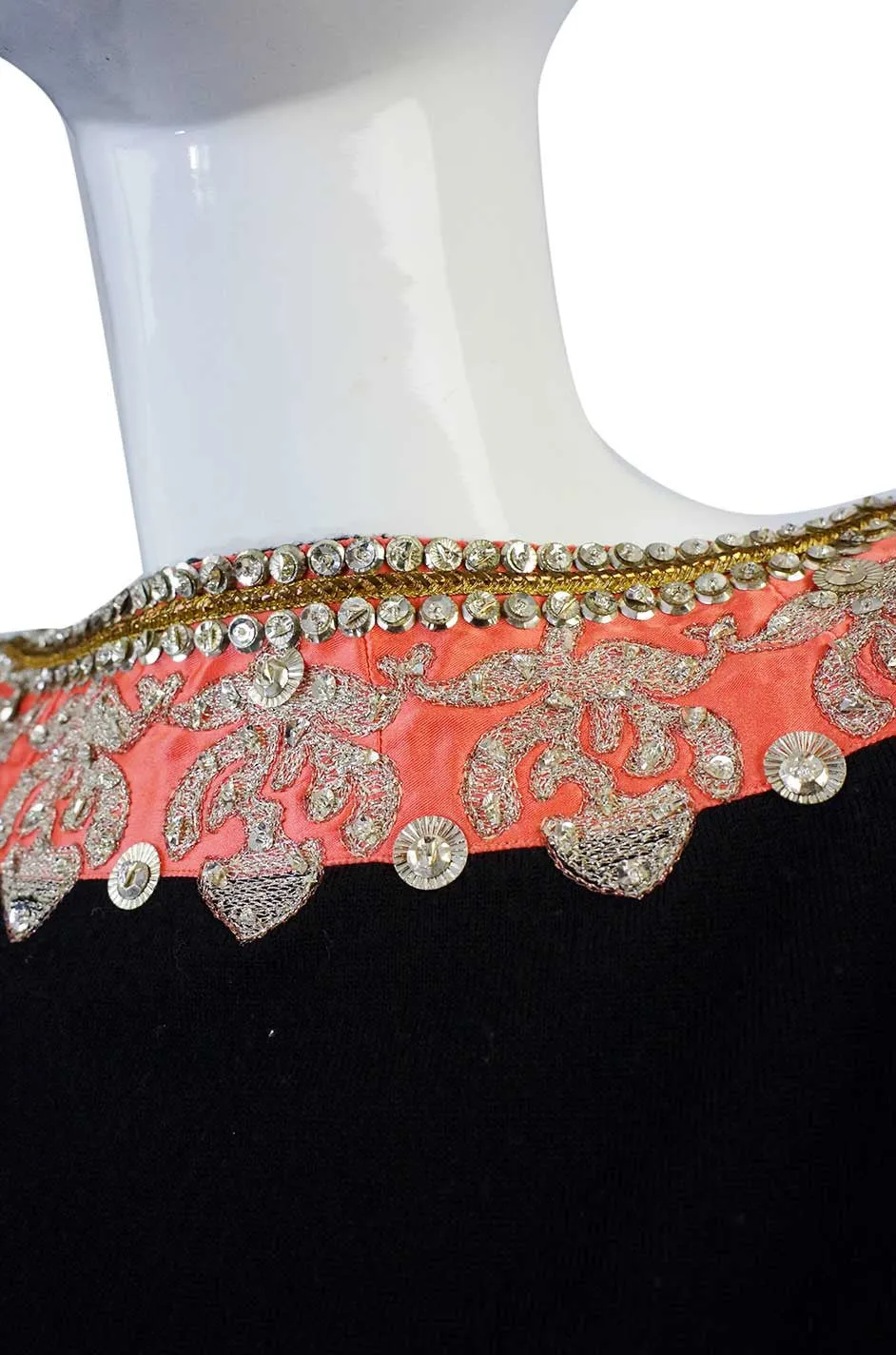 1950s Lanvin Attributed Embellished Top