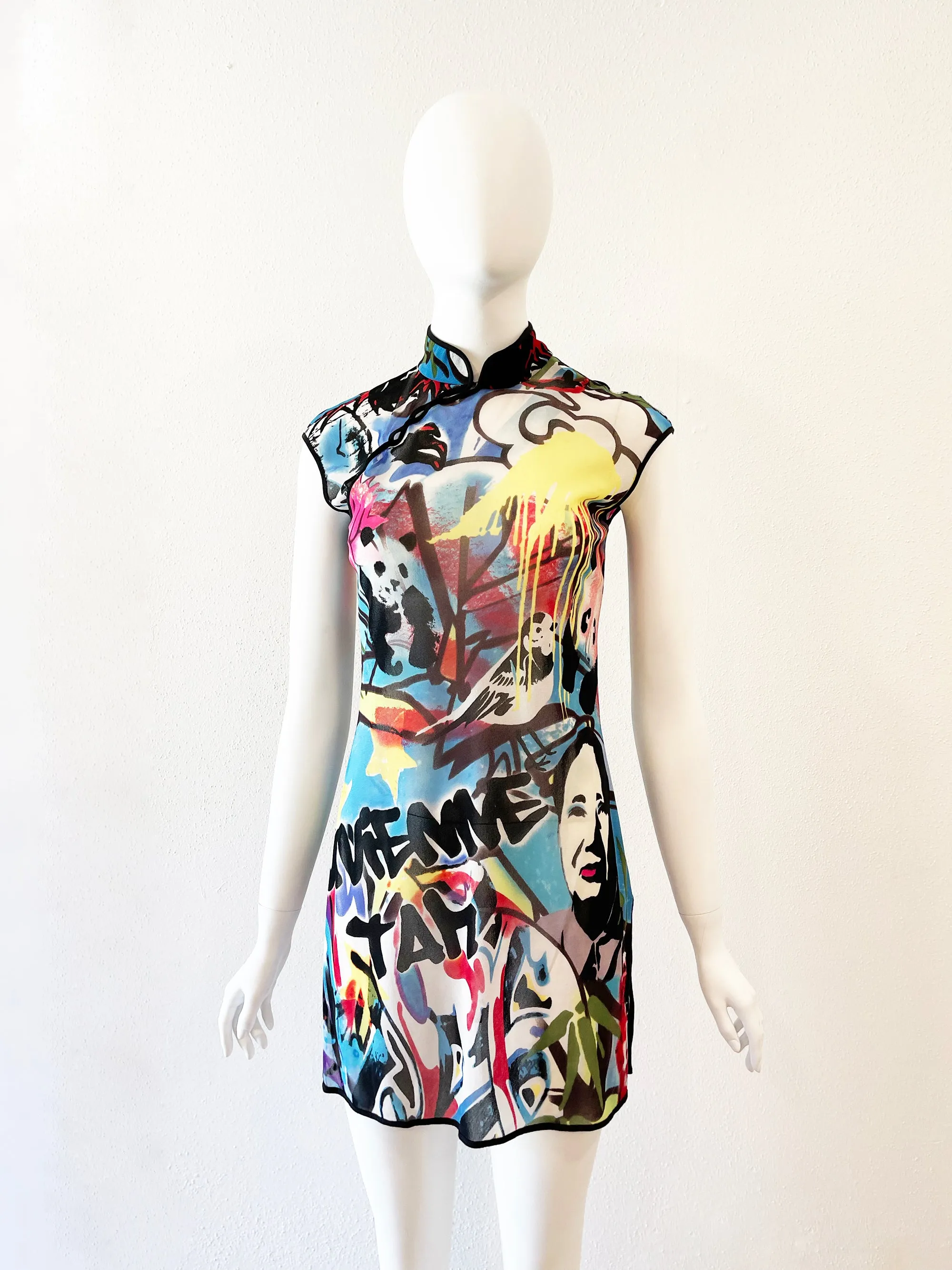 1995 VIVIENNE TAM Mao Graffiti Dress