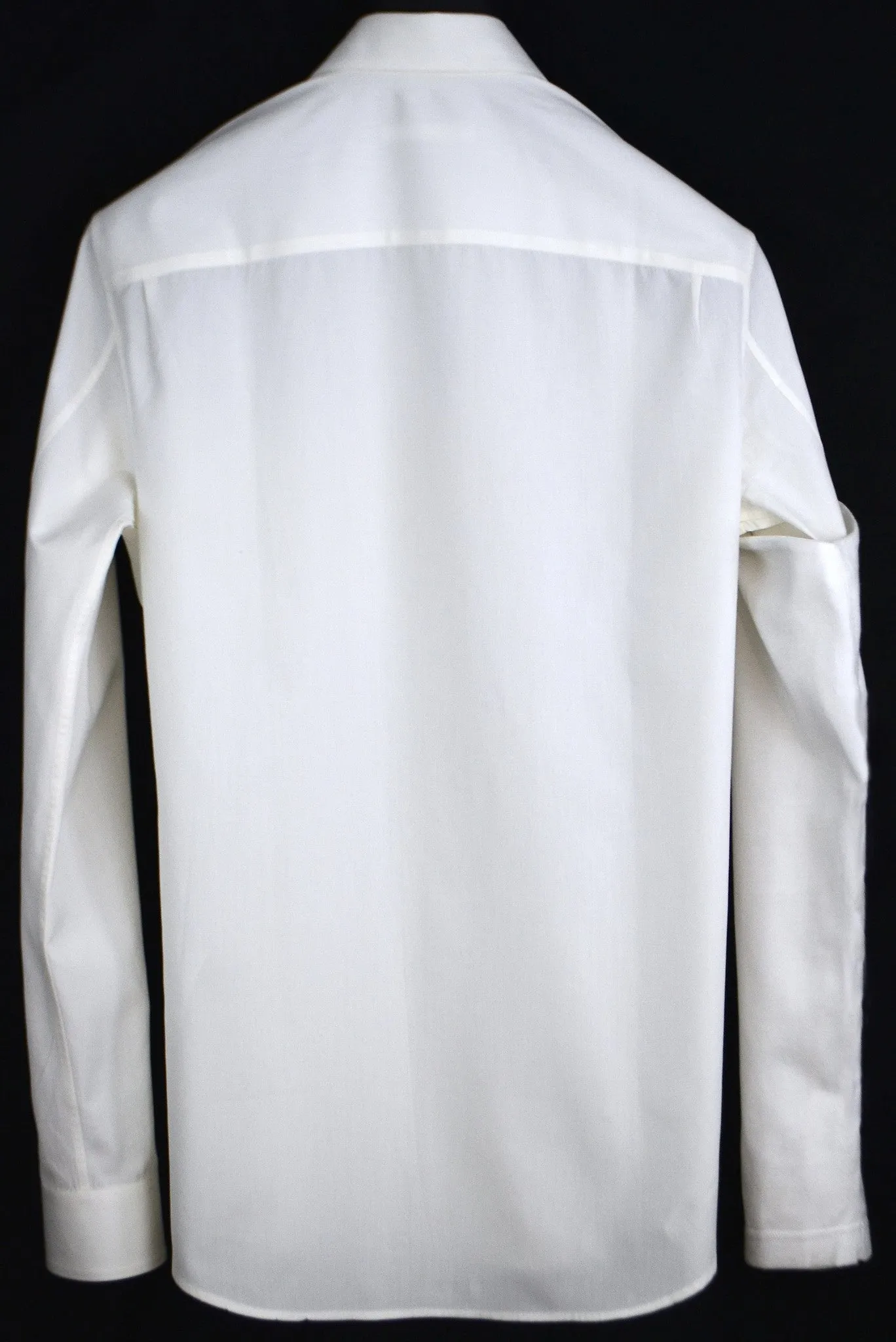 2003 Fine Cotton Slim Shirt with Asymmetric Knit Sleeve