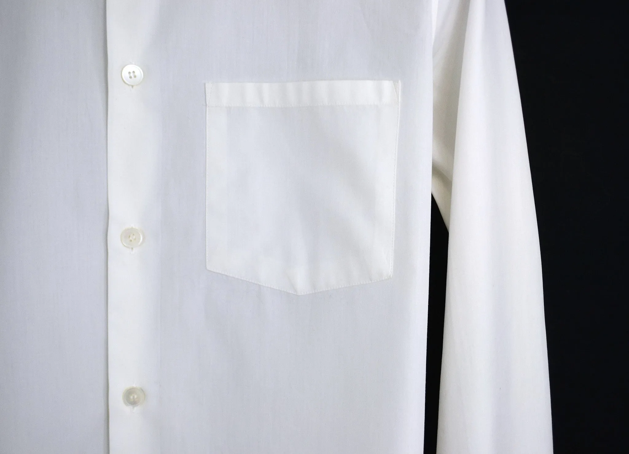 2003 Fine Cotton Slim Shirt with Asymmetric Knit Sleeve