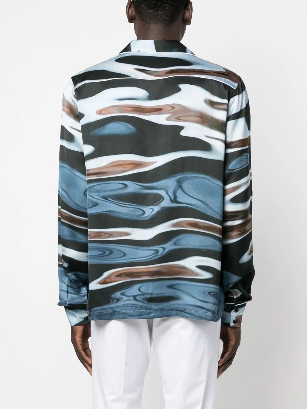 Abstract-Print Long-Sleeved Shirt