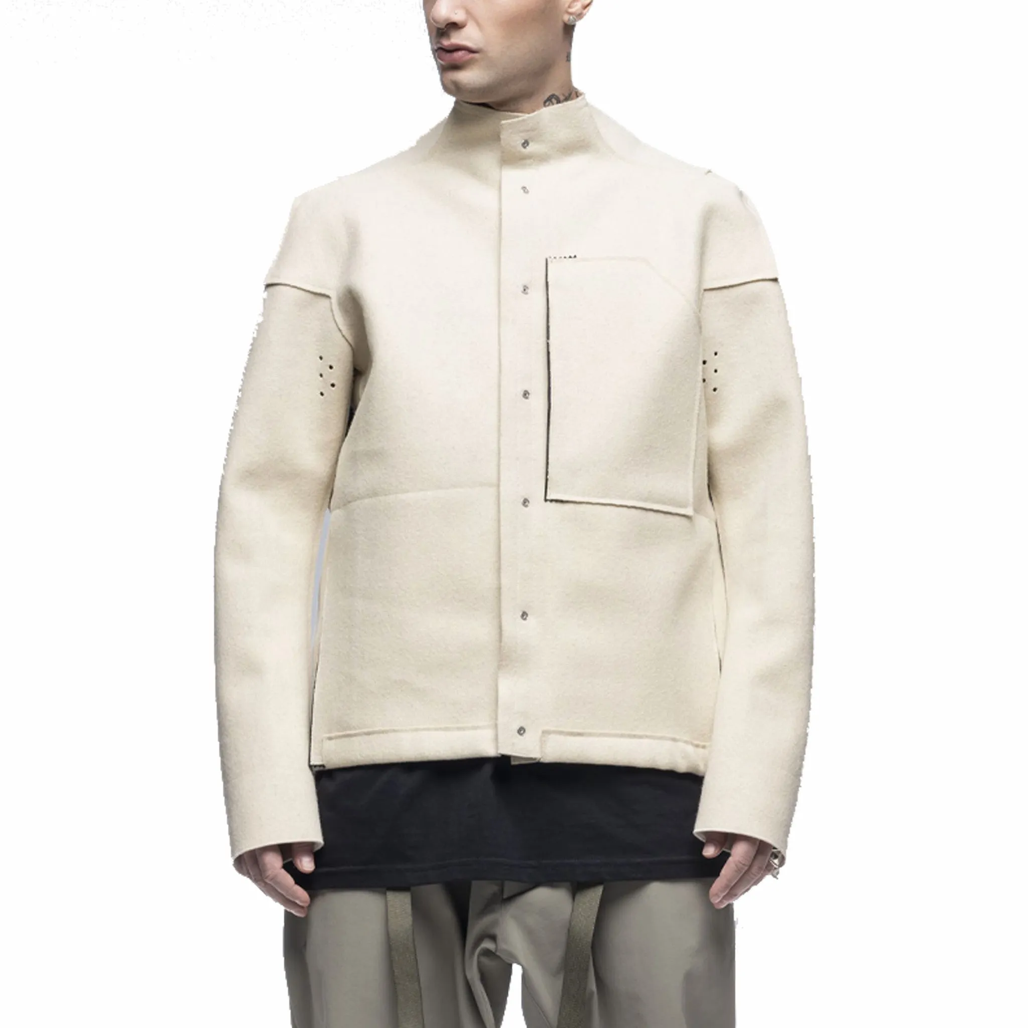 ACRONYM® J70-BU Burel® Wool Jacket Gen. 1 Softshell (White)