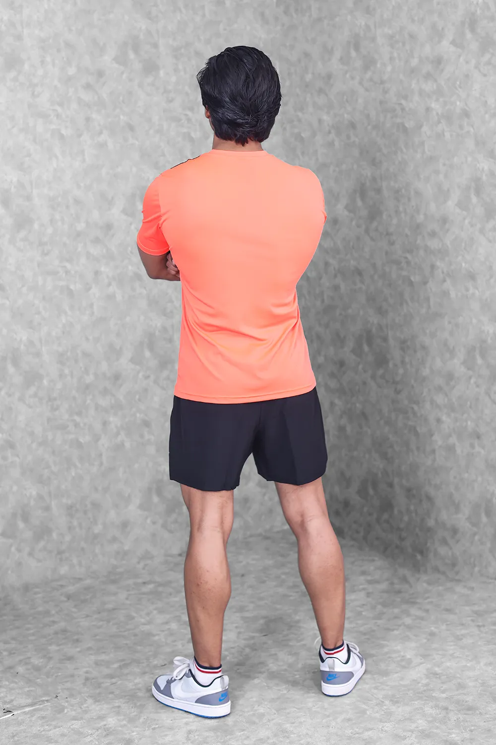 Active Panel T-shirt- Neon Orange