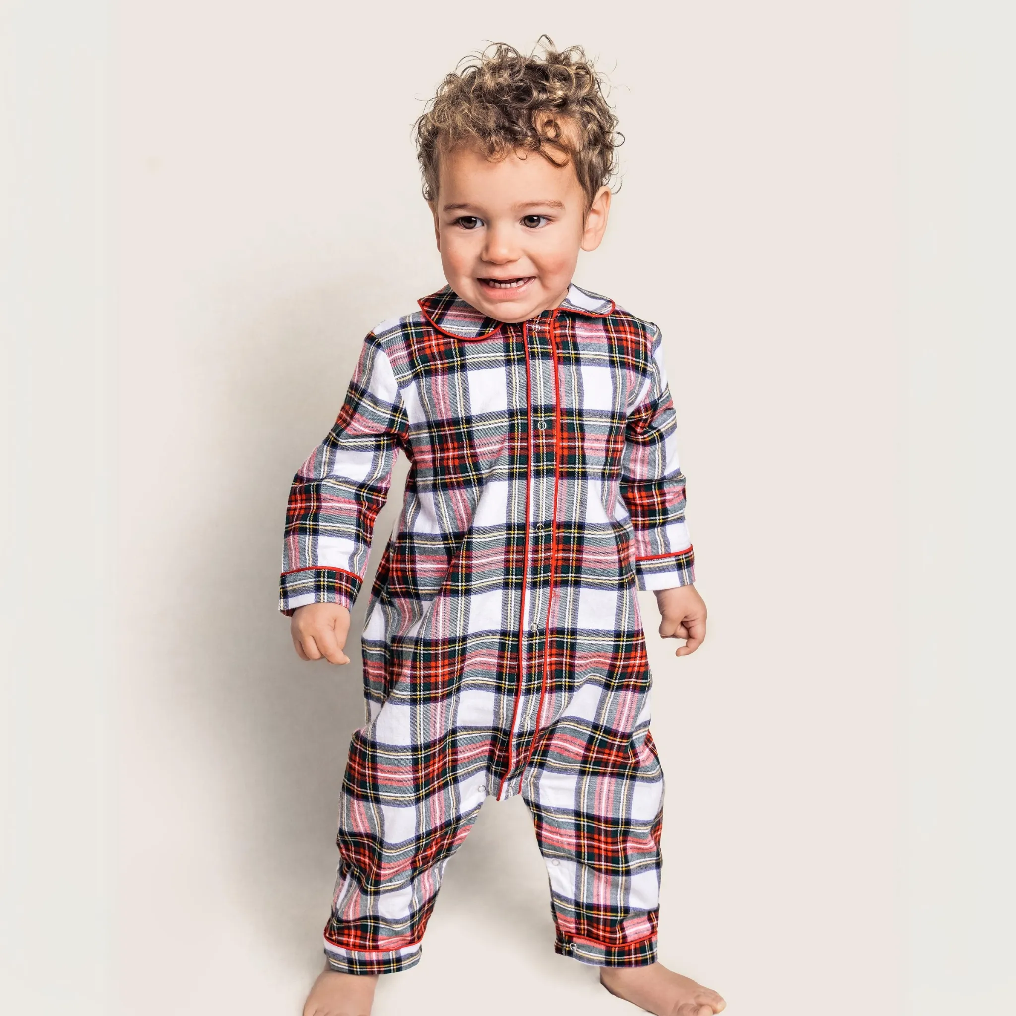 Baby's Brushed Cotton Cambridge Romper in Balmoral Tartan