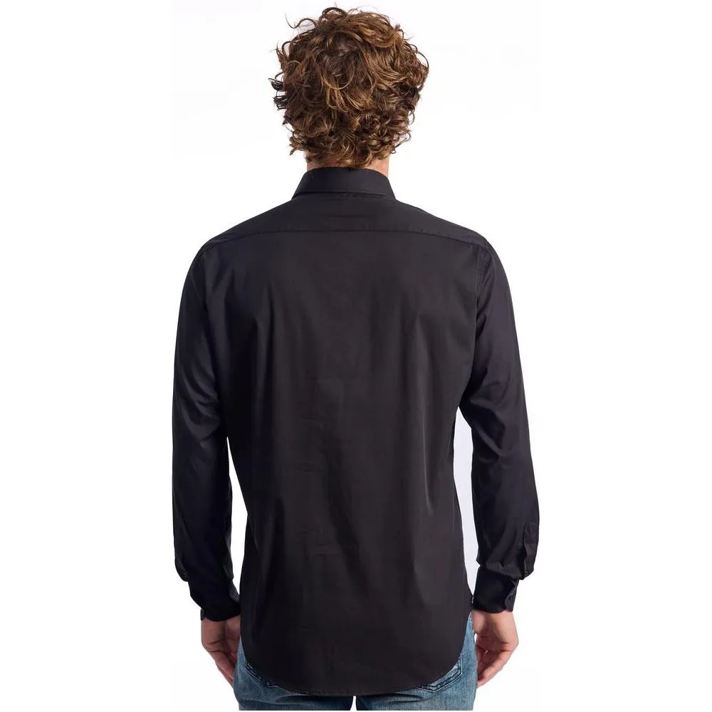 Baldinini Trend Black Cotton Shirt