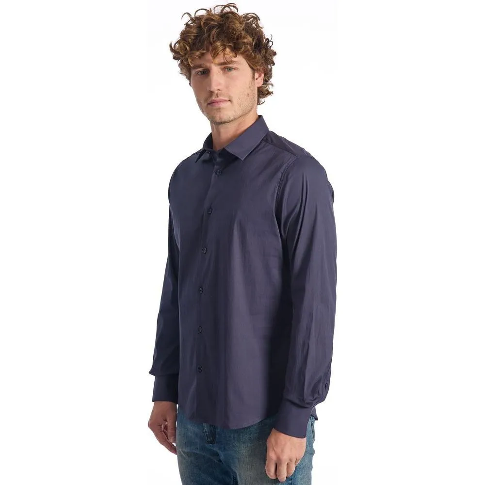 Baldinini Trend Blue Cotton Shirt