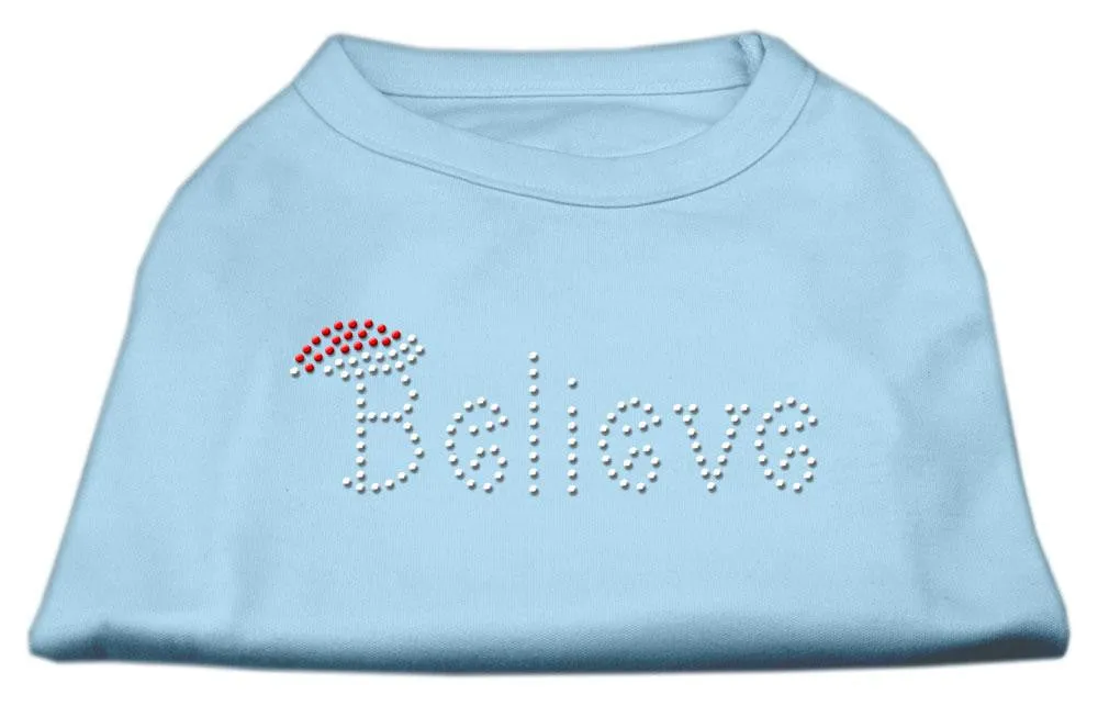 Believe Rhinestone Shirts Baby Blue XS (8)