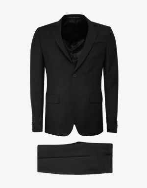 Black Mohair Blend Slim Fit Suit