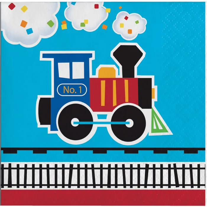 Bulk All Aboard Train Beverage Napkins (192 per Case)