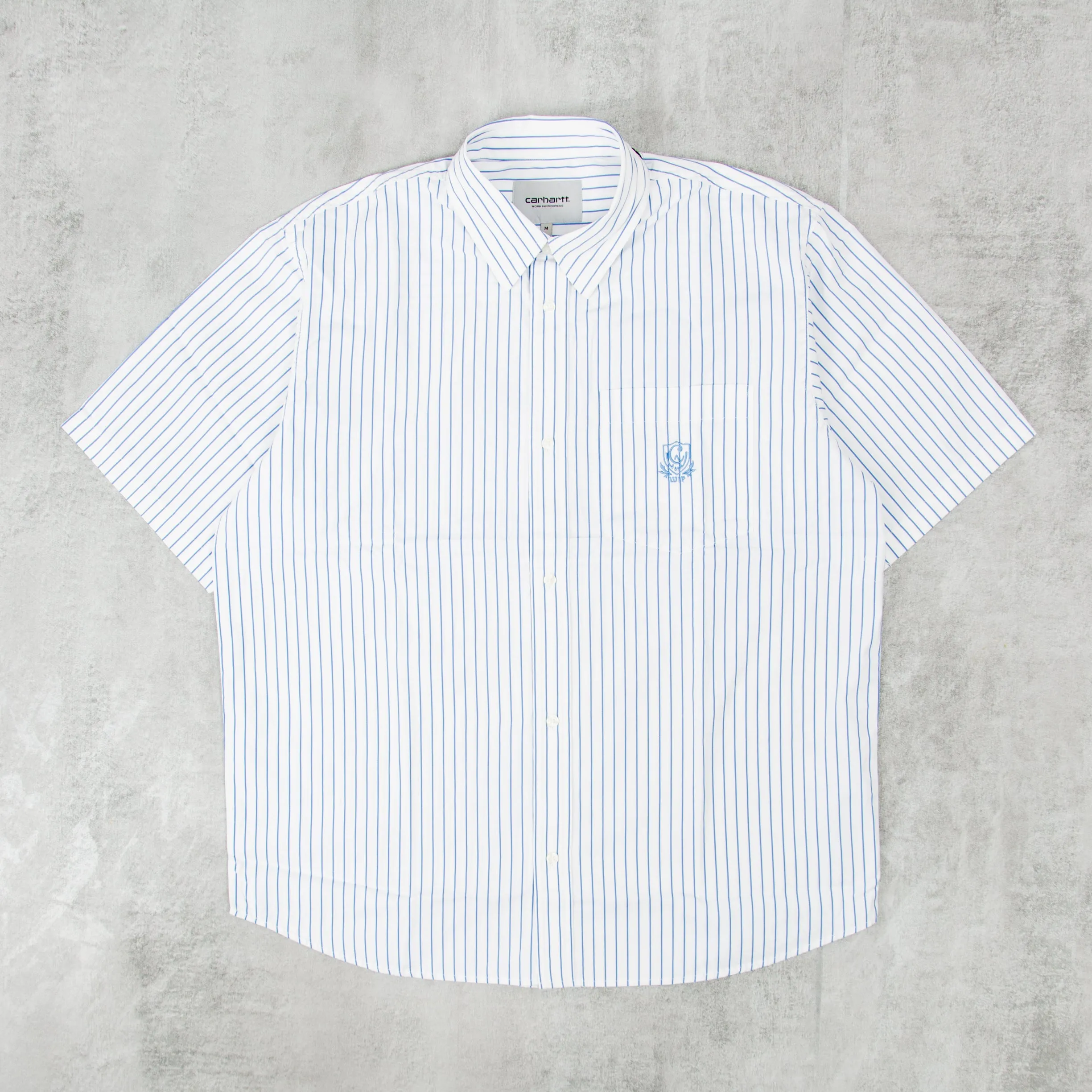 Carhartt WIP Linus S/S  Stripe Shirt - Bleach / White