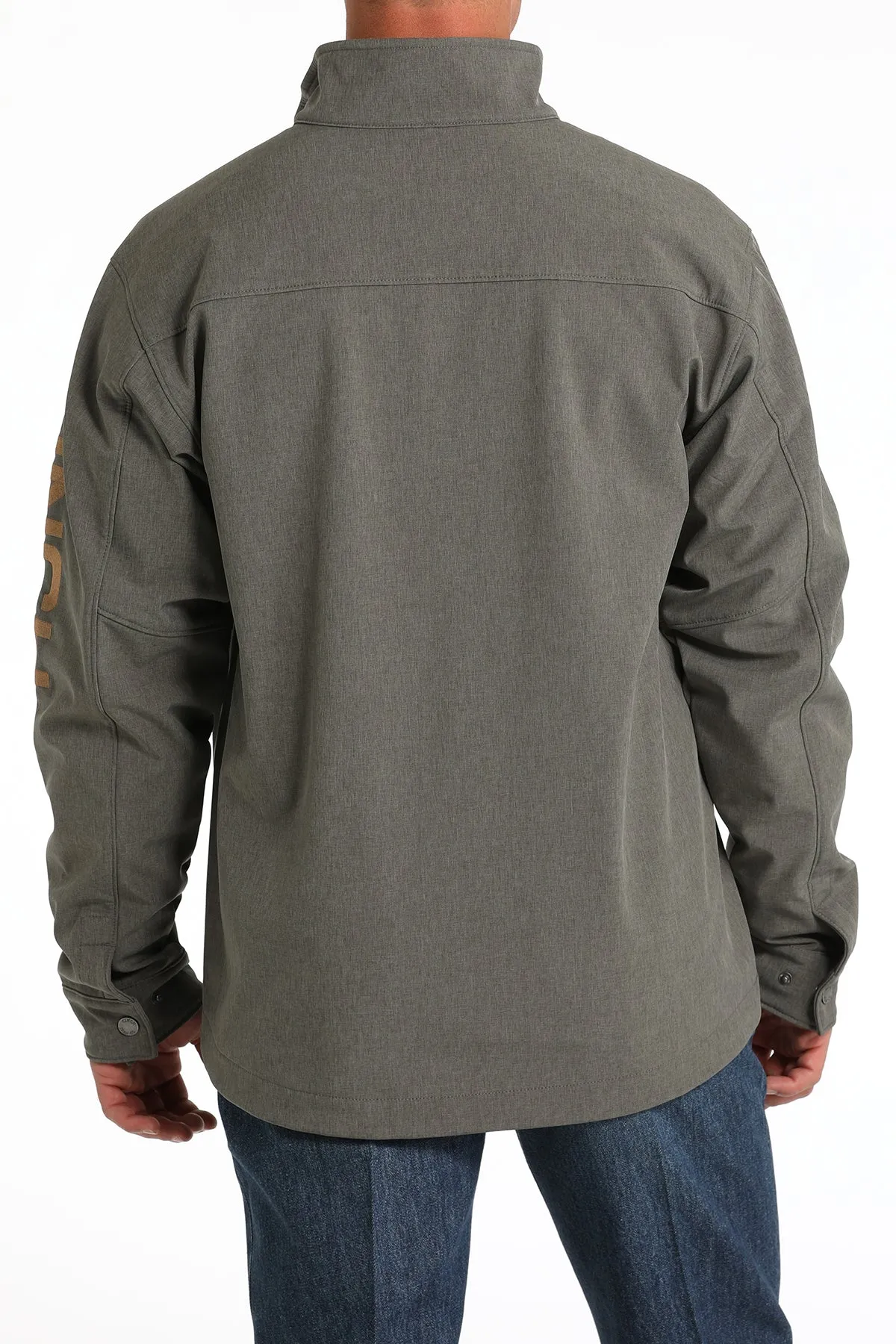 Cinch Men's Charcoal Bonded Jacket with Copper Cinch Logo Embroidery