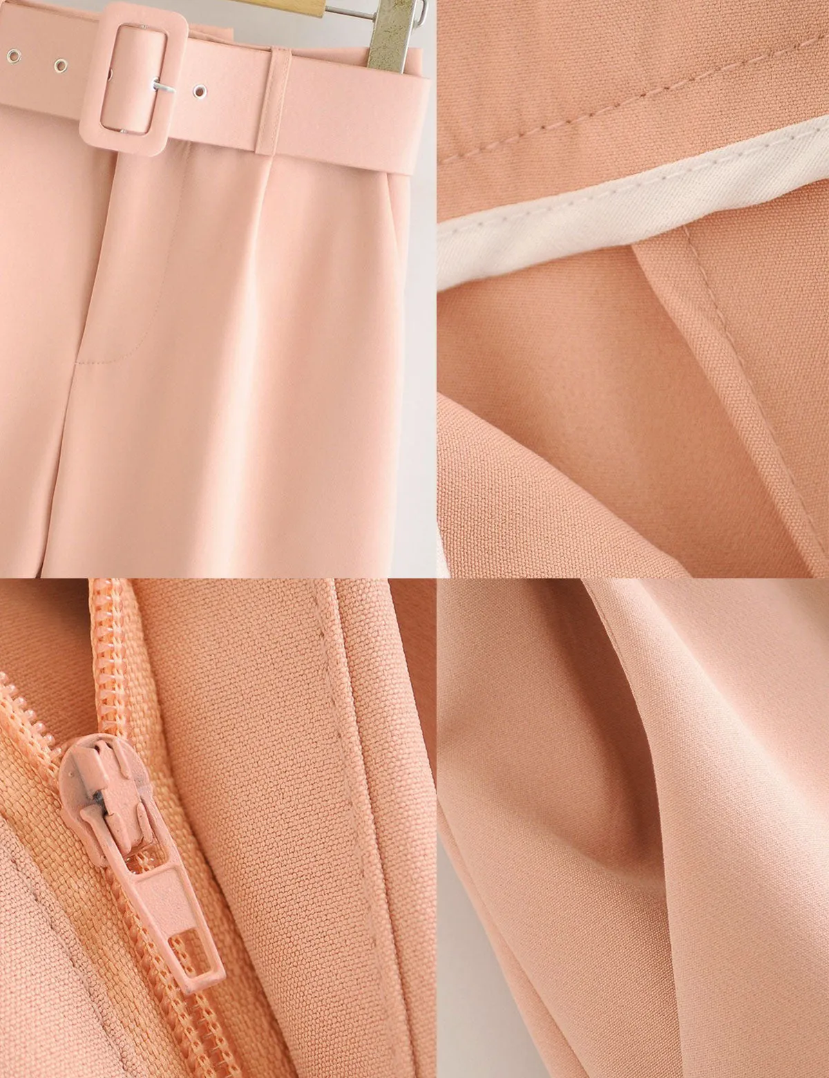 Classic Straight Pants - Peach Pink