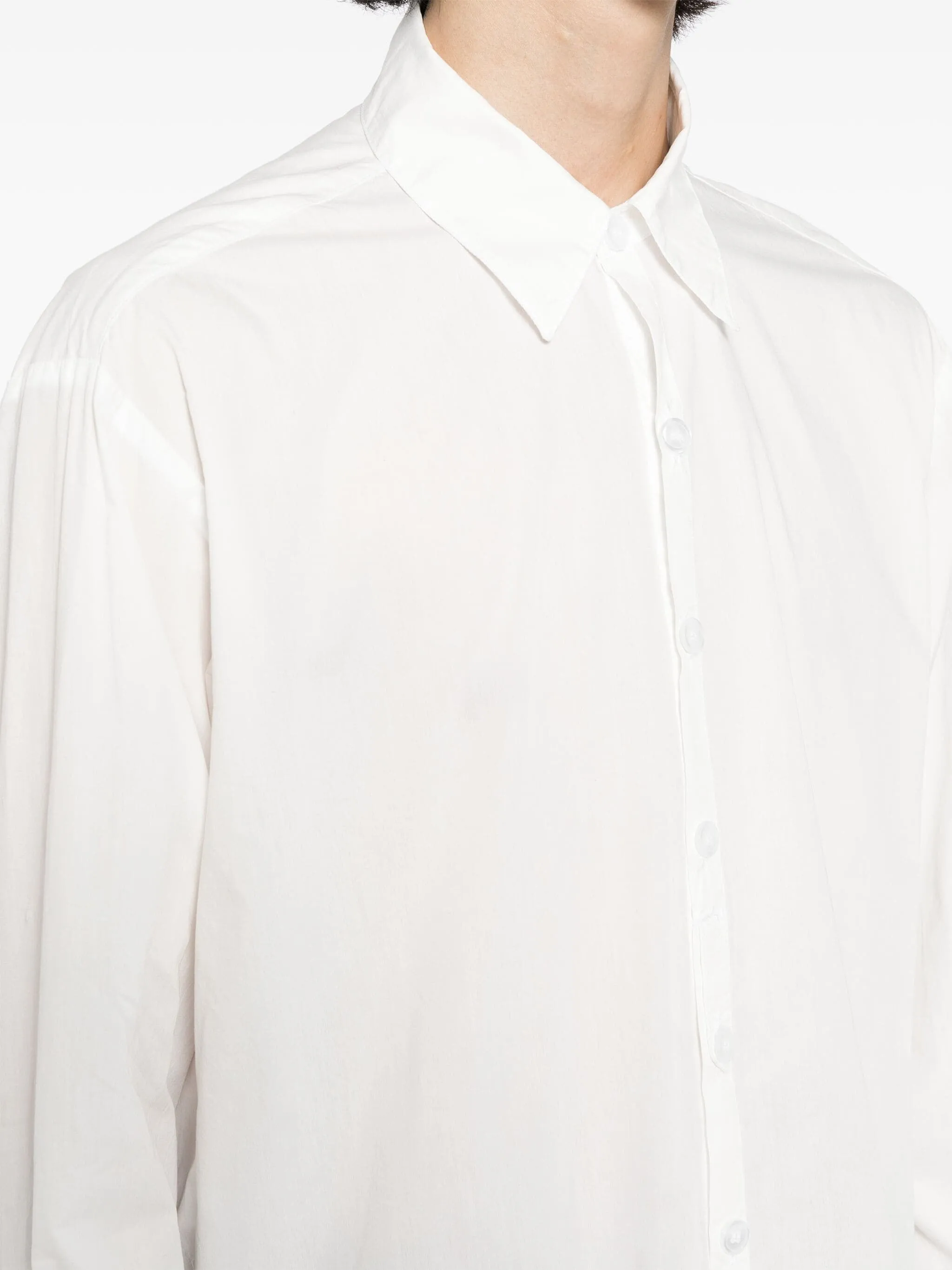 COLLARED DRESSY STUDIO L/S COTTON SHIRT