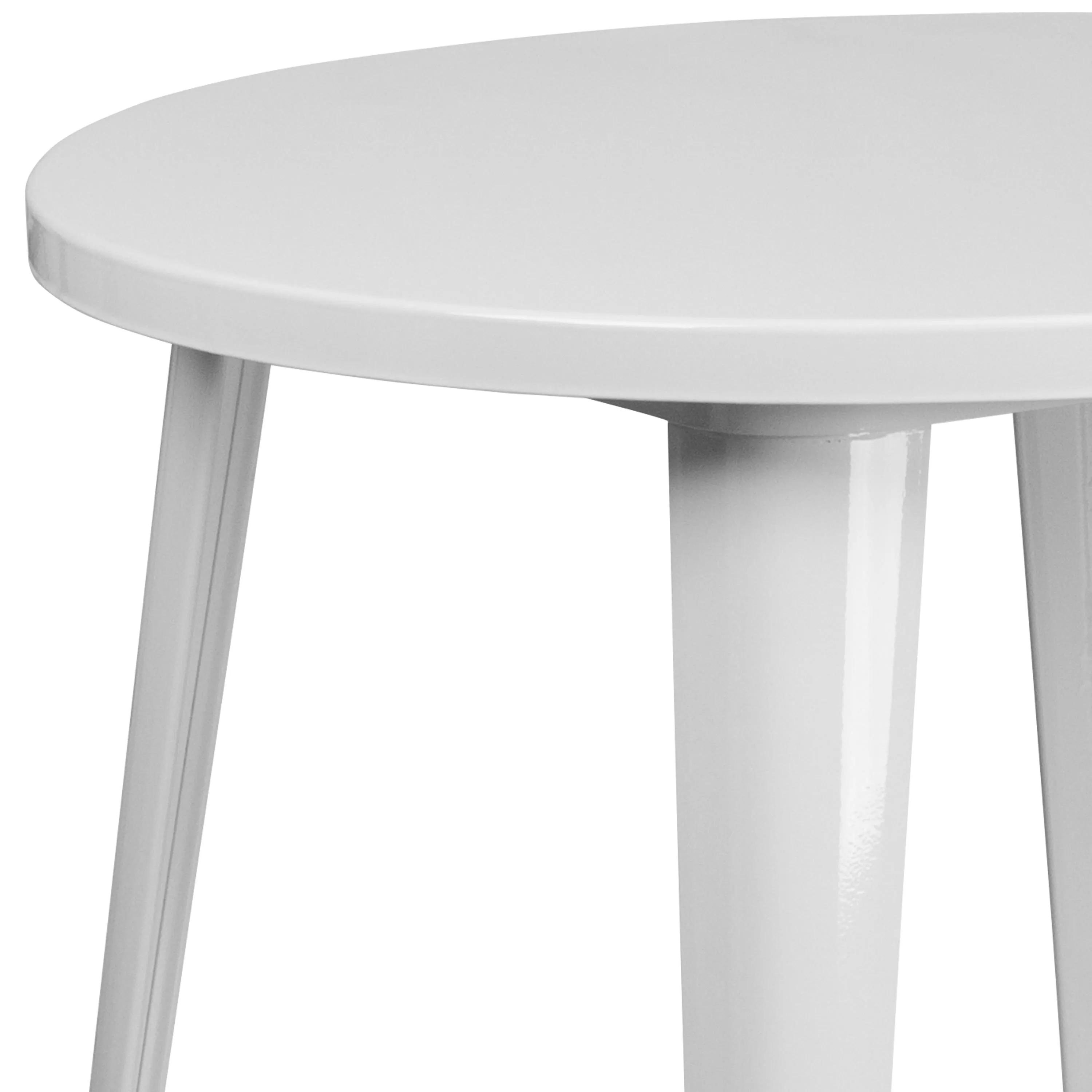 Commercial Grade 30" Round Metal Indoor-Outdoor Table