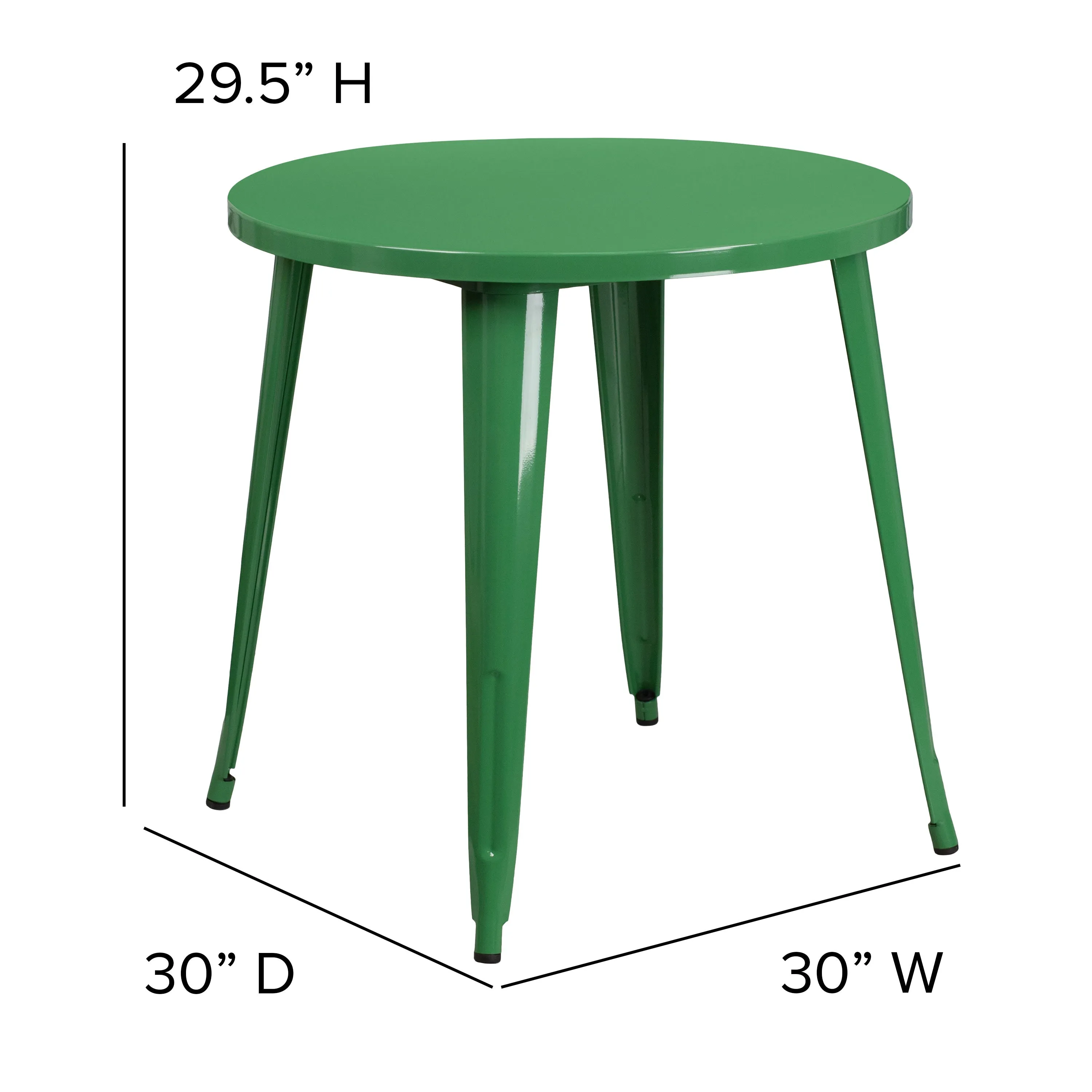 Commercial Grade 30" Round Metal Indoor-Outdoor Table