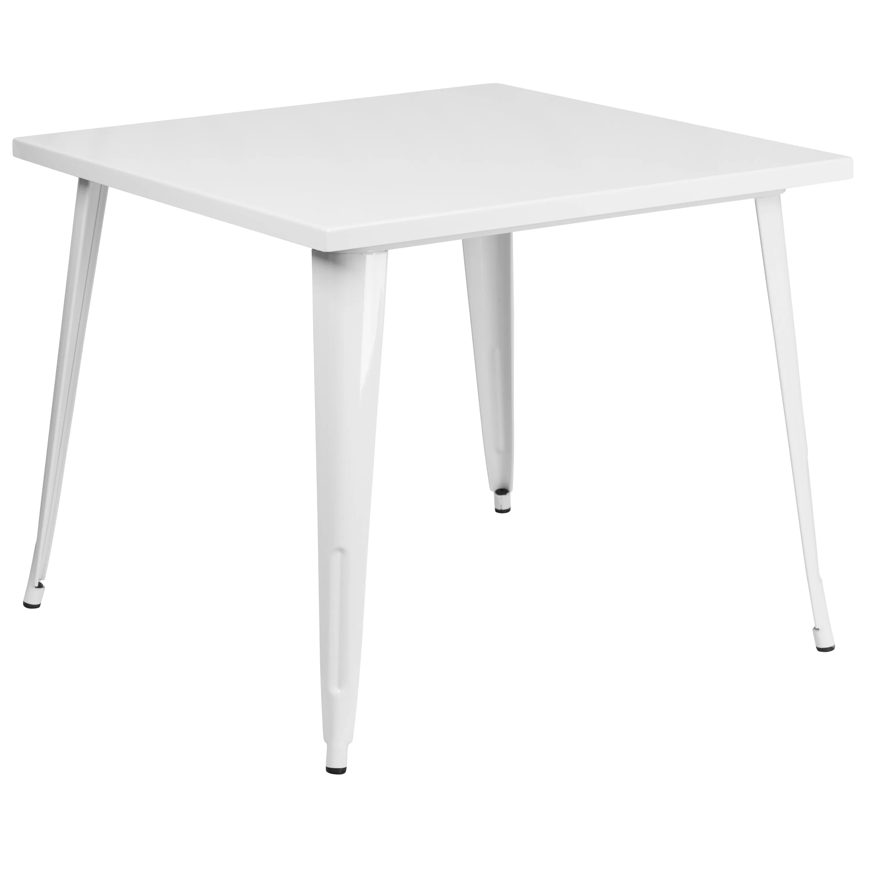 Commercial Grade 35.5" Square Metal Indoor-Outdoor Table