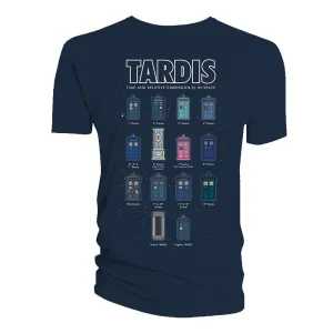 Doctor Who: Every Doctor's TARDIS T-Shirt