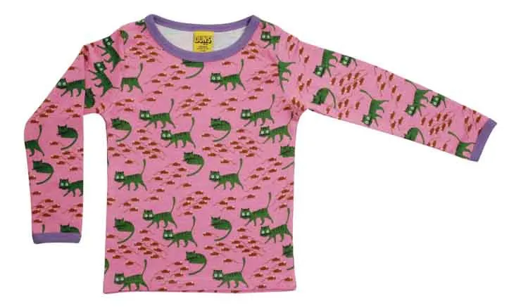 DUNS Long Sleeved T-shirt - Cat Pink