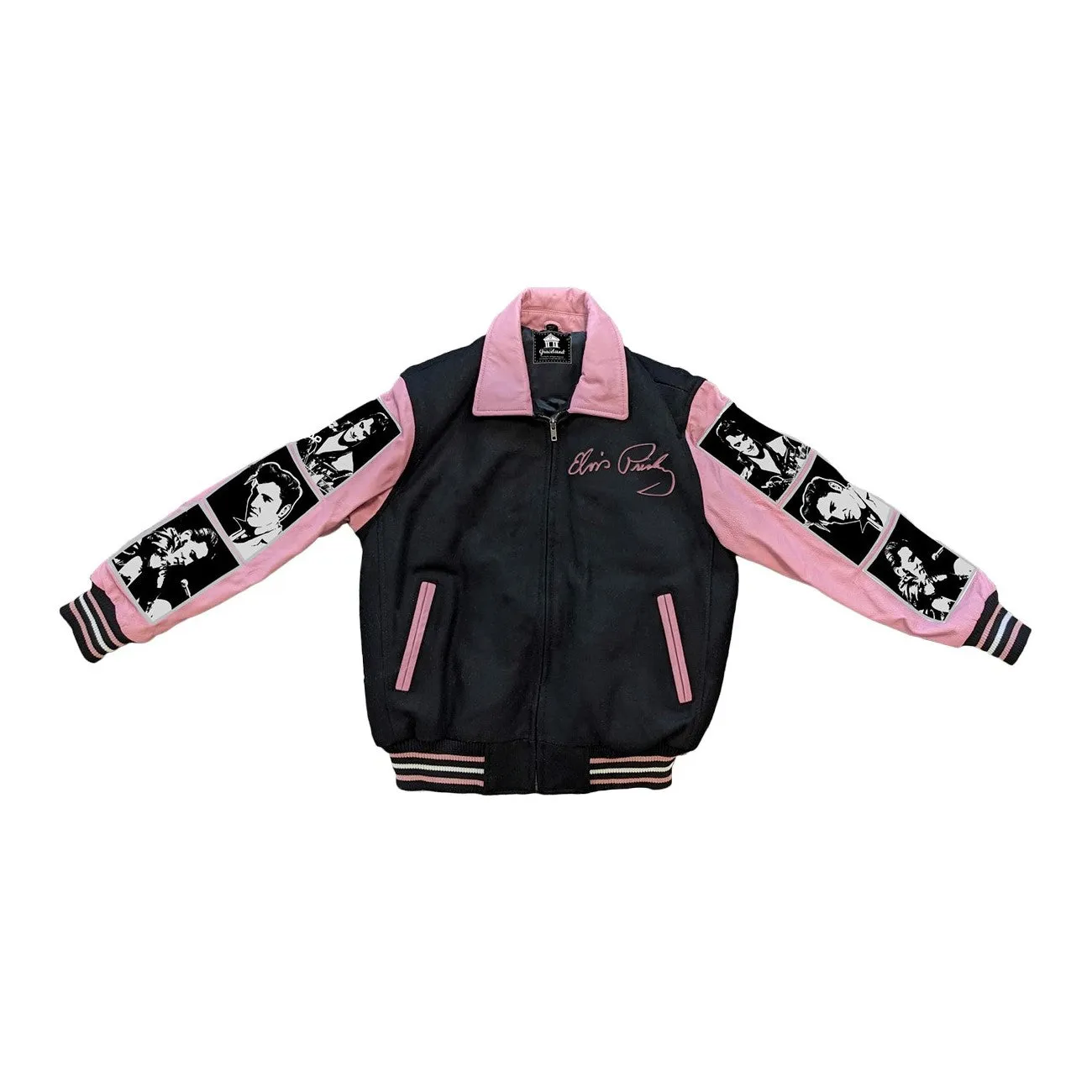 Elvis Presley Pink Retro Varsity Jacket