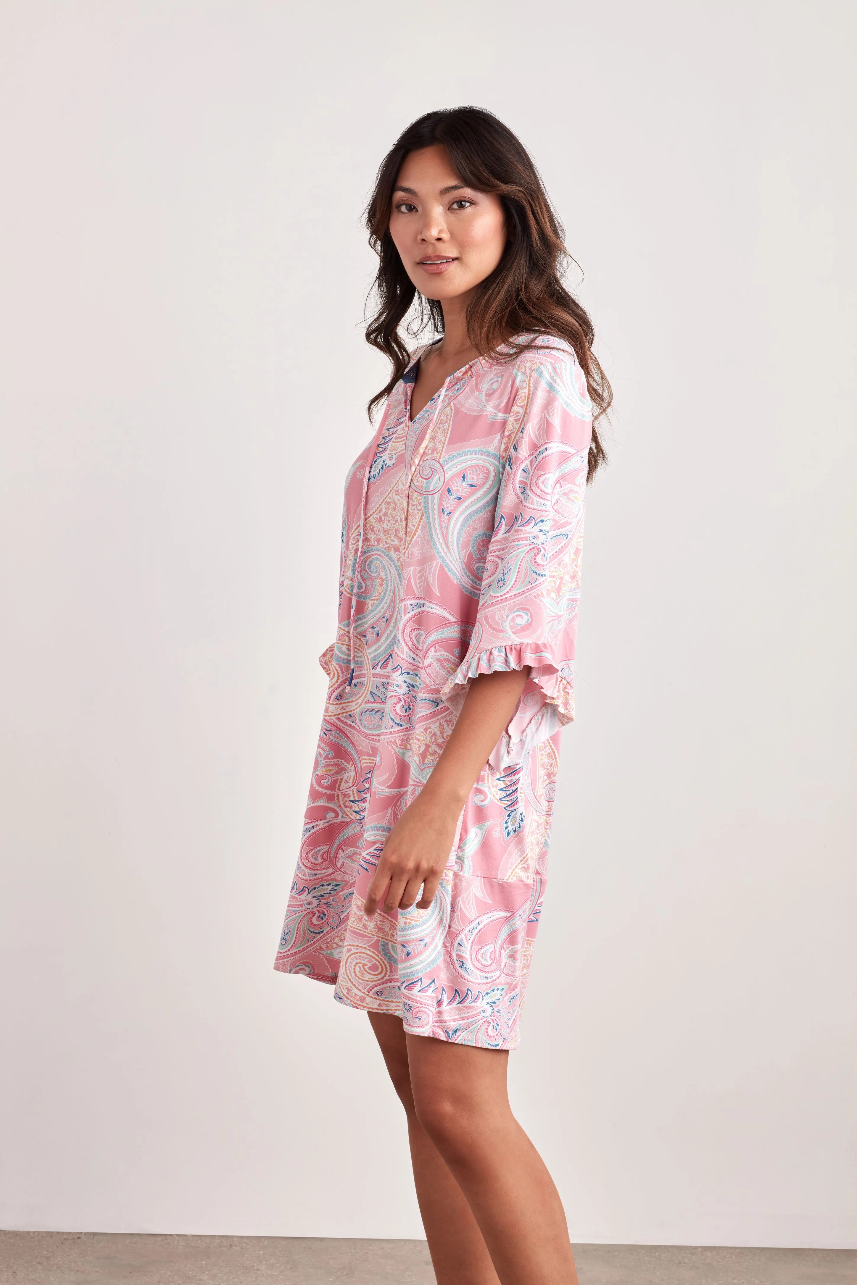 FLUTTER SLEEVE SLEEP TUNIC