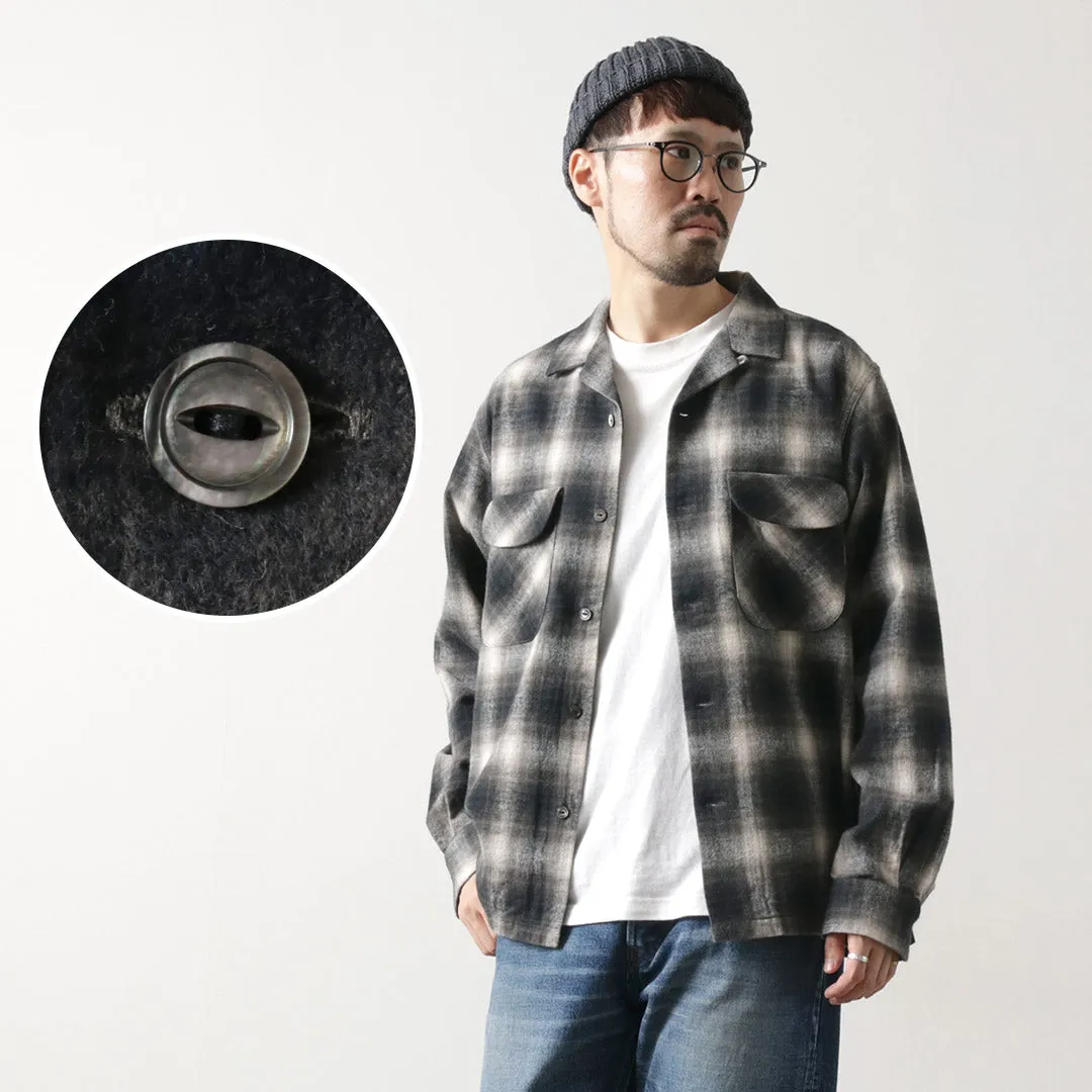 FOB FACTORY / F3505 Nel open collar shirt