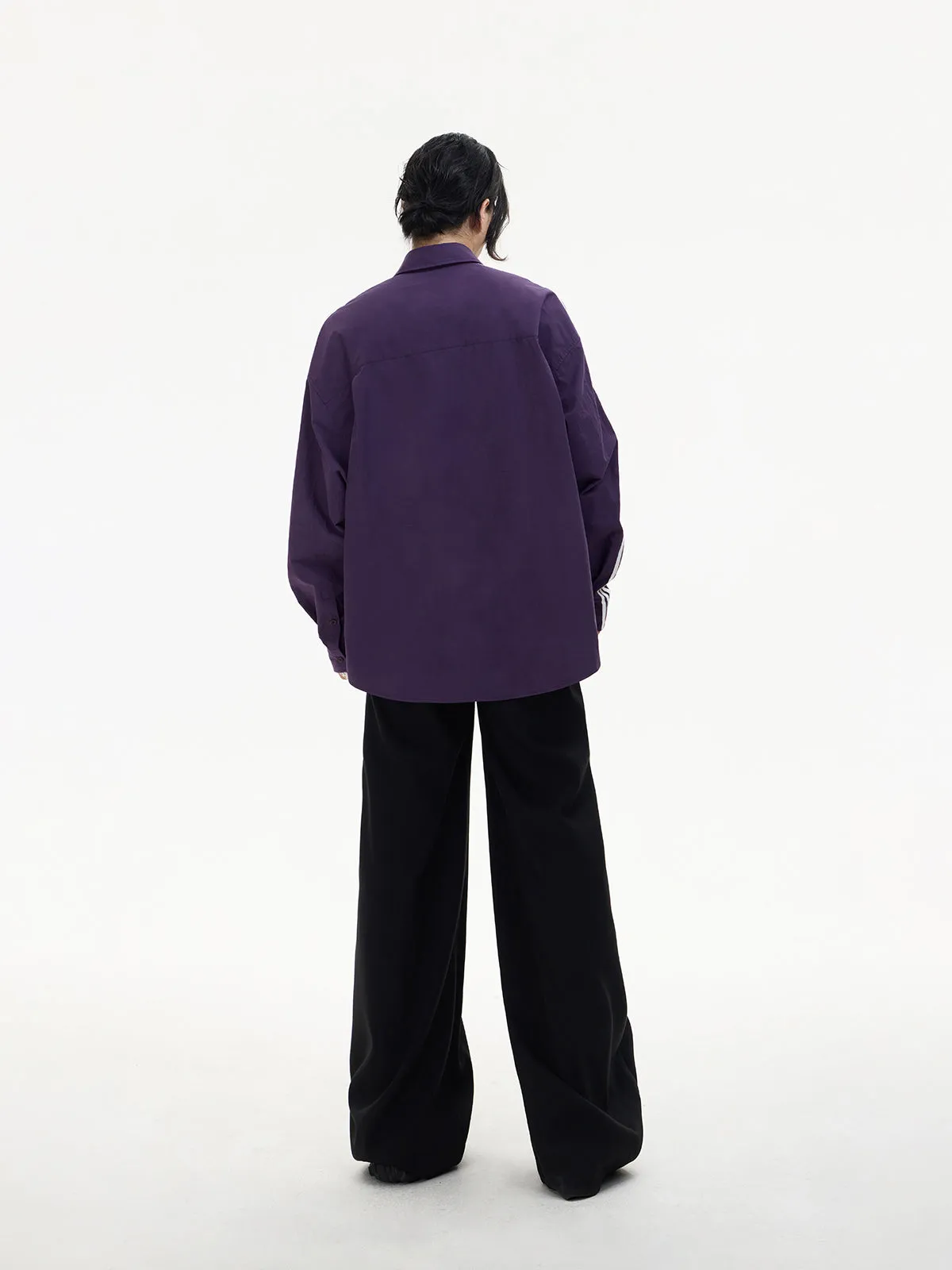 Front Pocket Draped Loose Straight Pants【s0000004174】