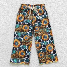 girls sunflower & gem drawstring pants P0138