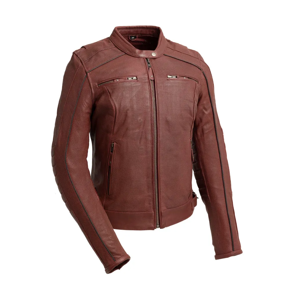 Jada - Women's Perforated Motorcycle Leather Jacket