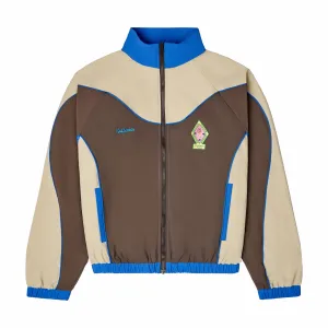 KidSuper Studios Brooklyn Botanics Nylon Tracksuit Top (Brown/Blue)