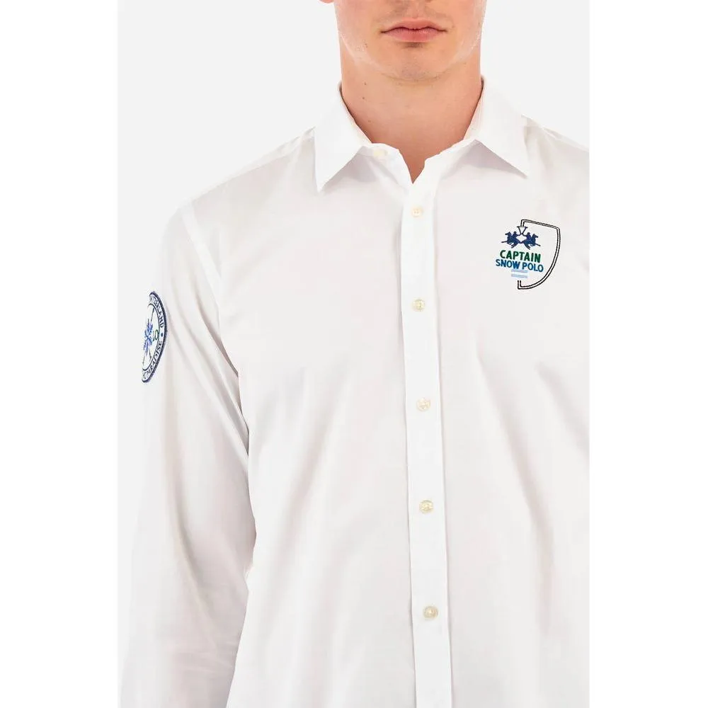 La Martina White Cotton Shirt