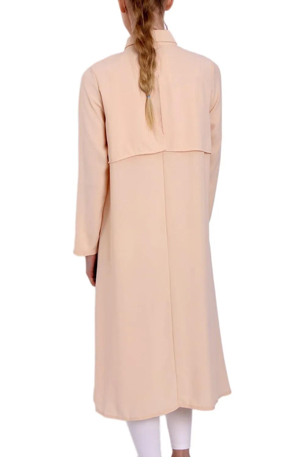 Longline Shirt Dress With Cape Back