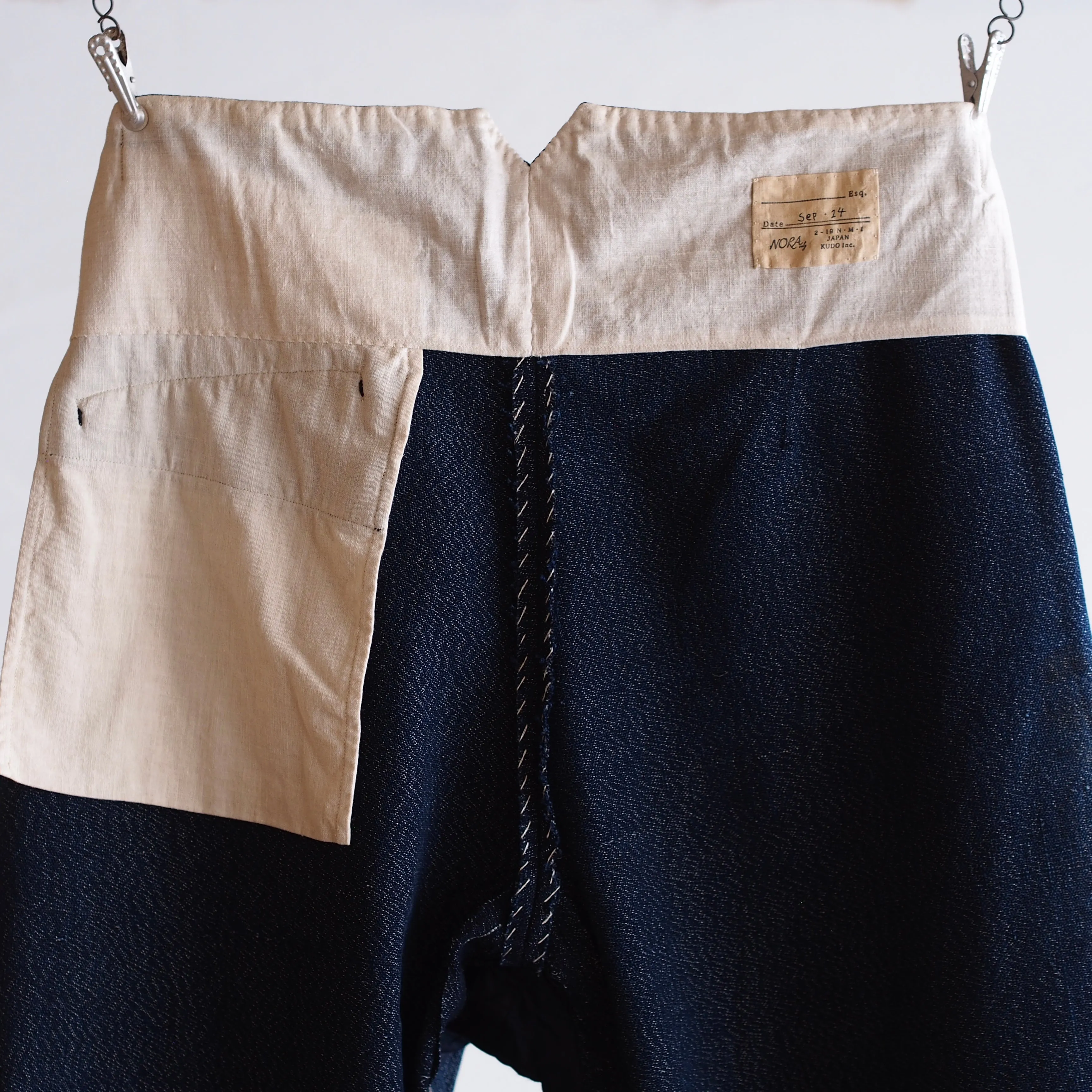 NORA WORK PANTS~japan old indigo salt＆pepper~