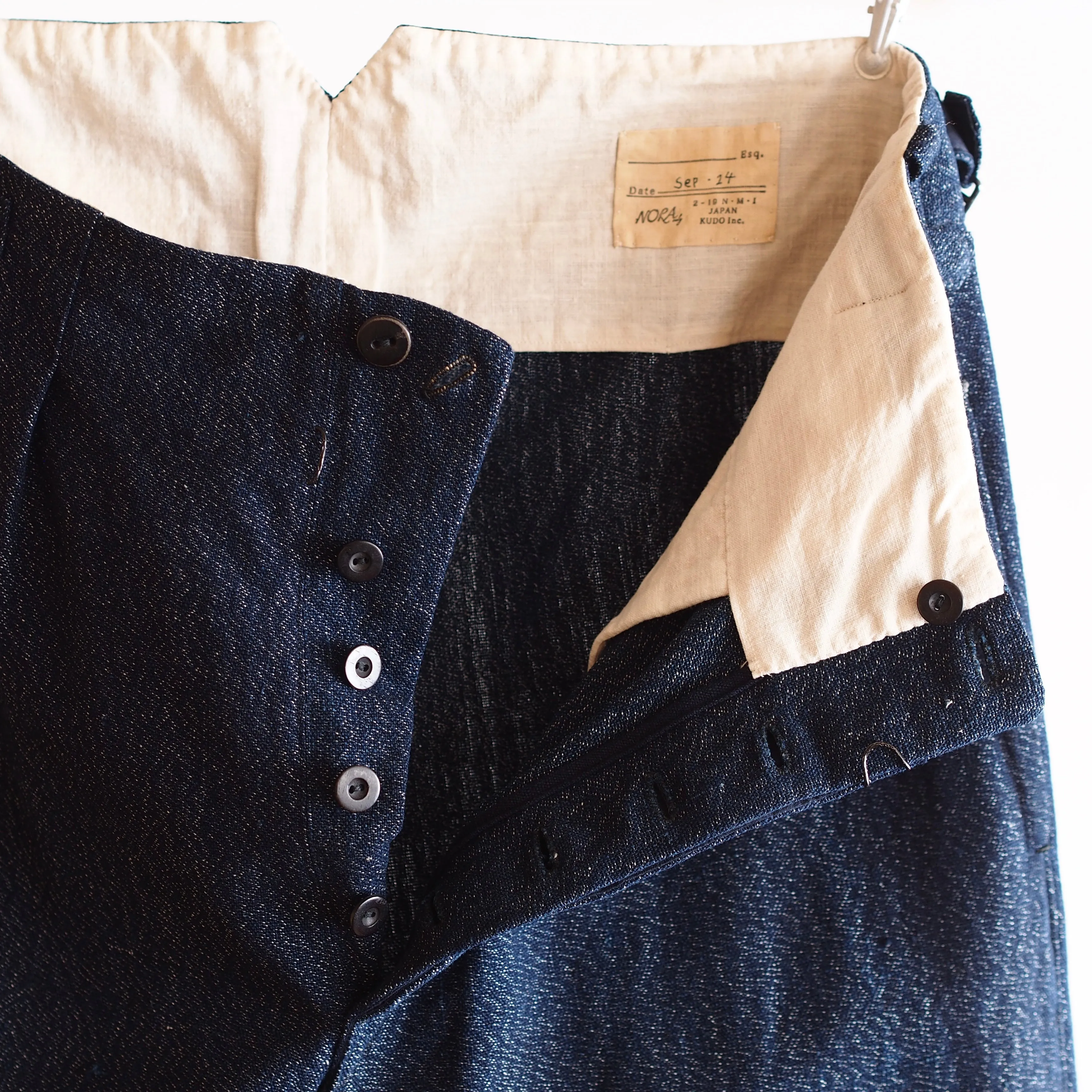 NORA WORK PANTS~japan old indigo salt＆pepper~