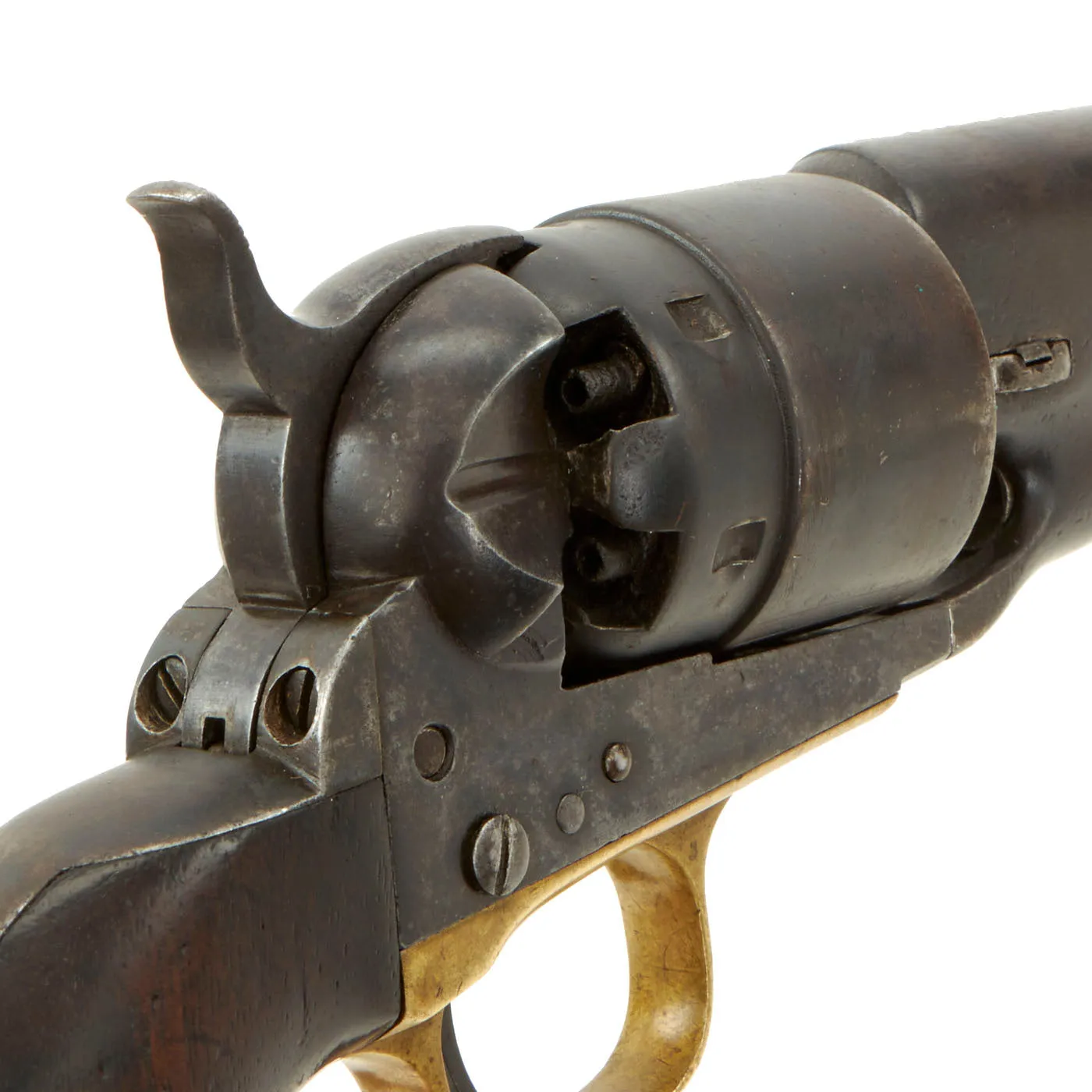 Original U.S. Civil War Colt M1860 Army 4 Screw Revolver made in 1861 with Modified Holster - Matching Serial 12949