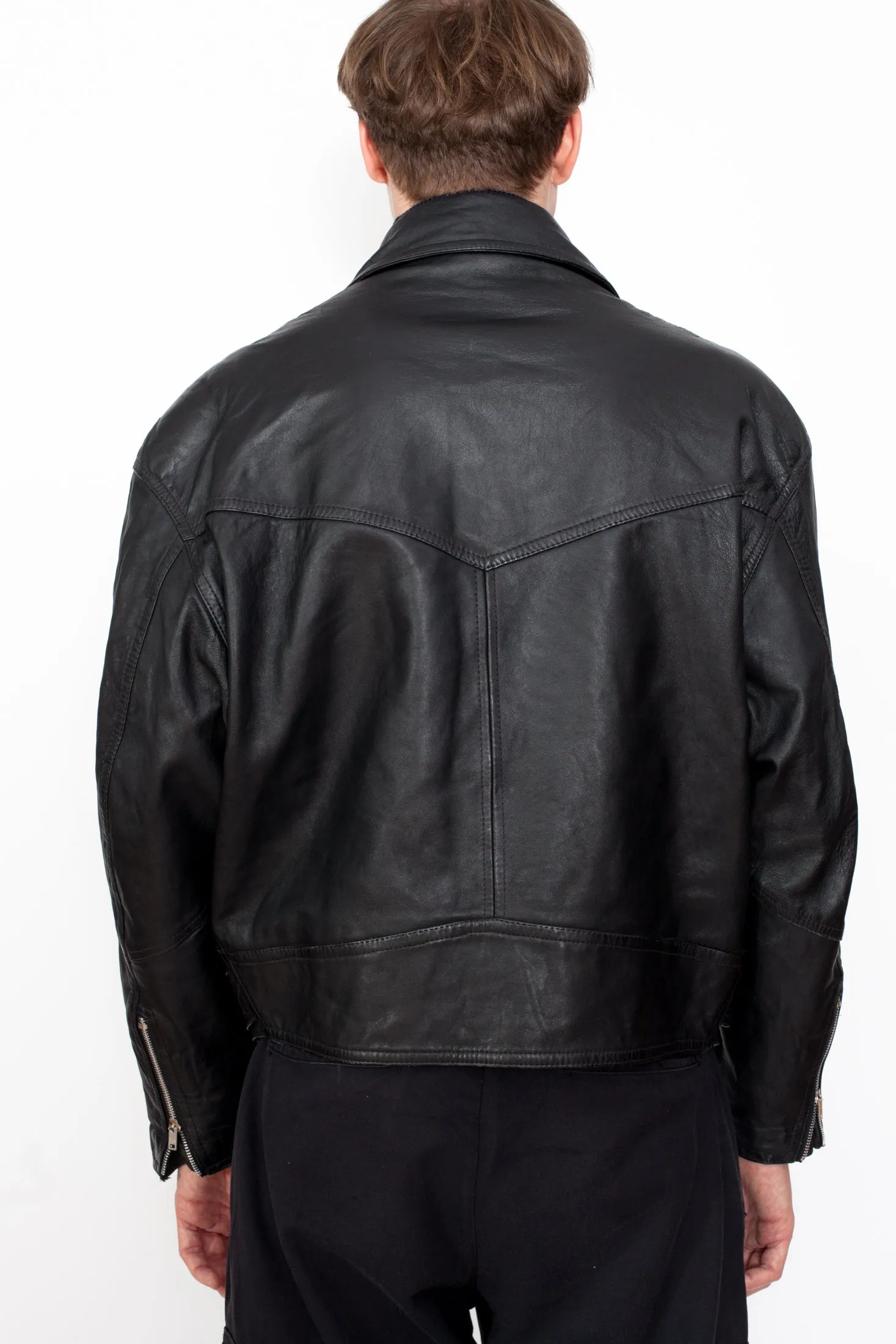 Vintage 80s Leather Motorcycle Jacket