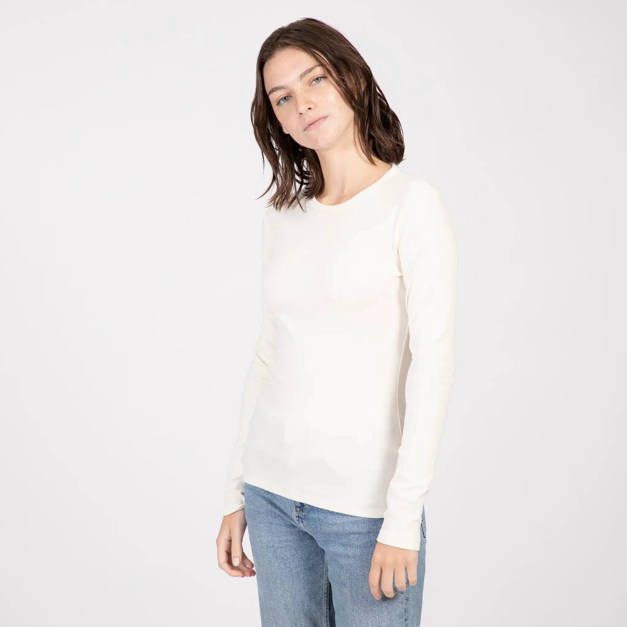 Women's Organic Pima Cotton Chemical-Free Long Sleeve T-Shirt