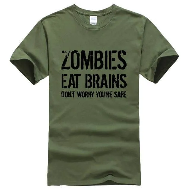 Zombies Eat Brains Funny T-shirt